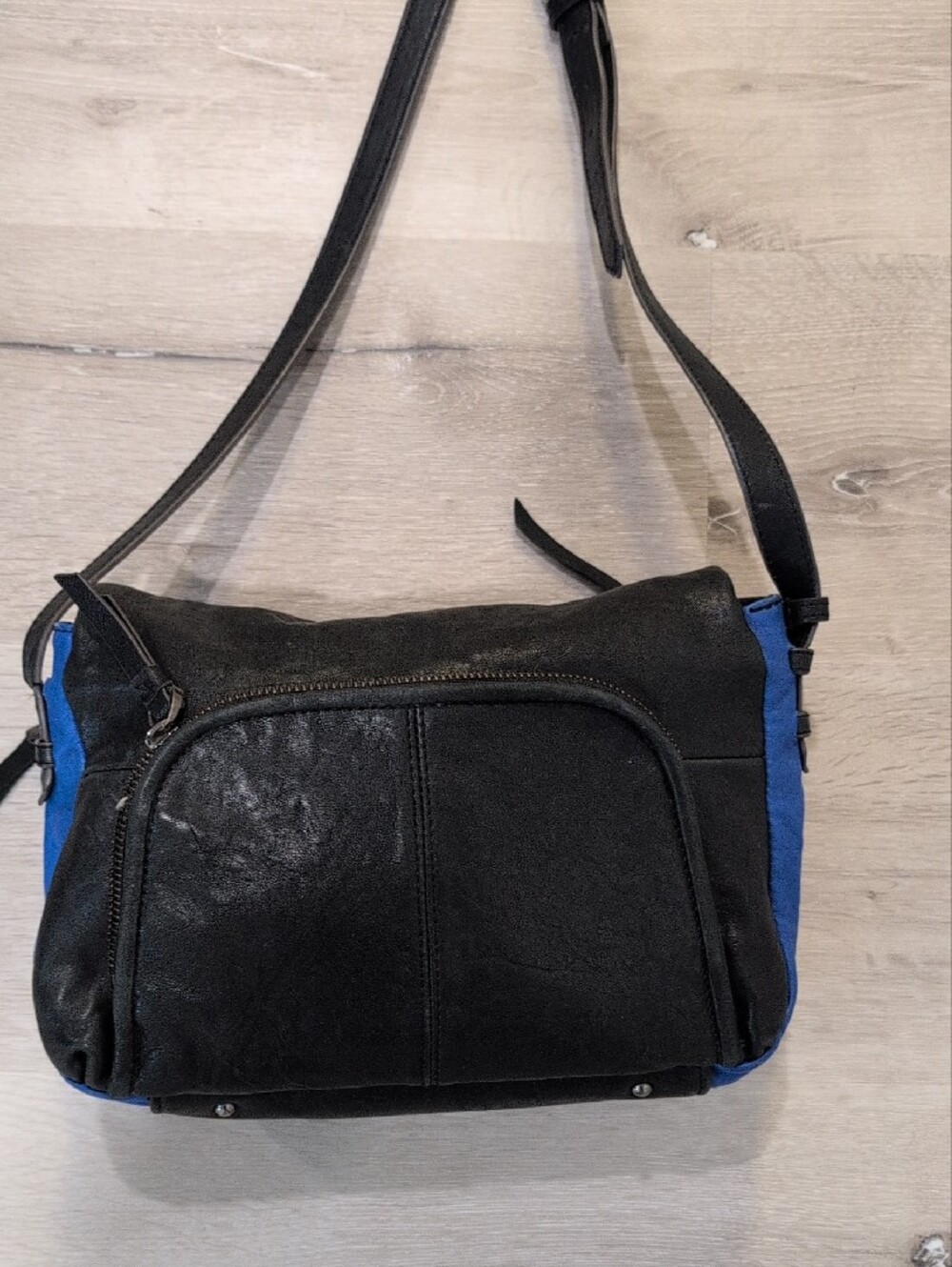 Aimee Kestenberg Black Leather & Leopard Print Crossbody Bag - Picture 5 of 16